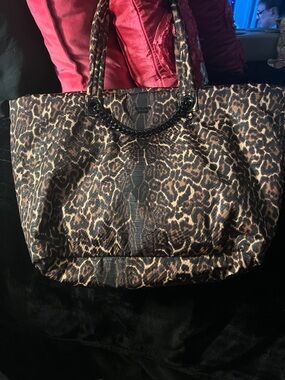 Victoria's Secret Leopard Print Tote - Brown & Black